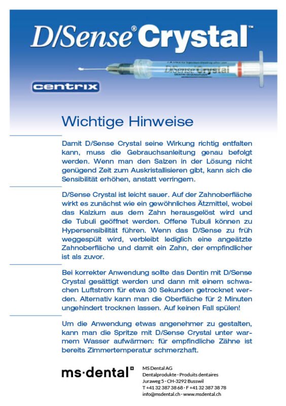 dSense_Crystal-hinweise